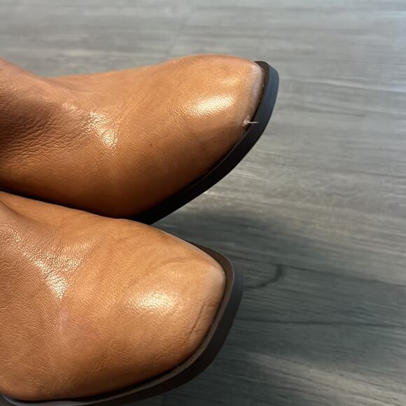 Vionic Lyssa Booties Brown Leather Stacked Heel USA 9.5 - Picture 5 of 9